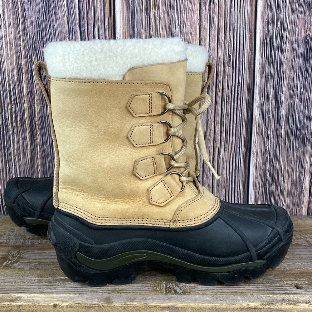 Sorel Badger II (NL1010-280) Camel Colored Leather Snow Boots  -Size 6 - Picture 5 of 9